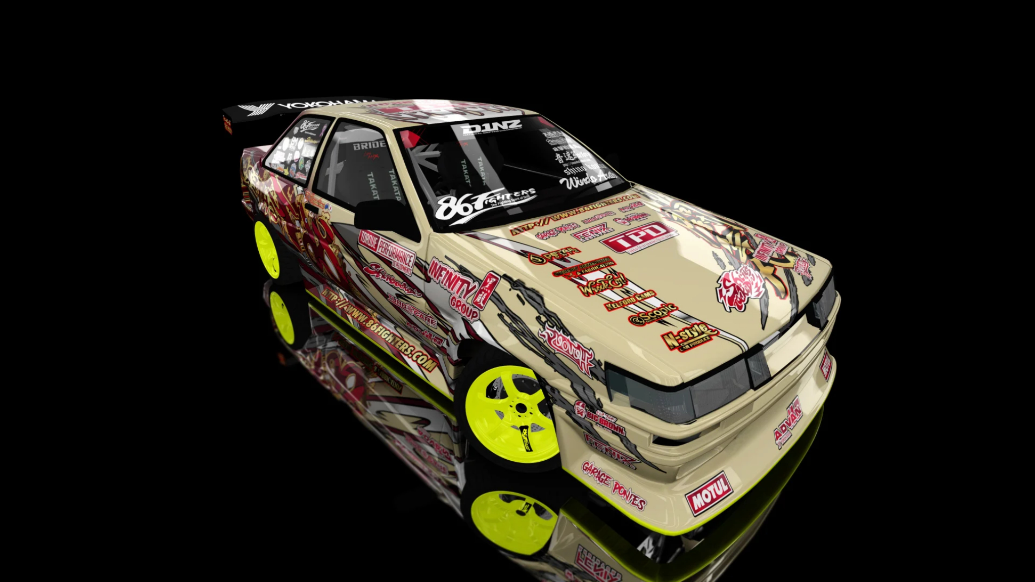 D1NZ Pro Keisuke Nagashima AE86 Car For Assetto Corsa